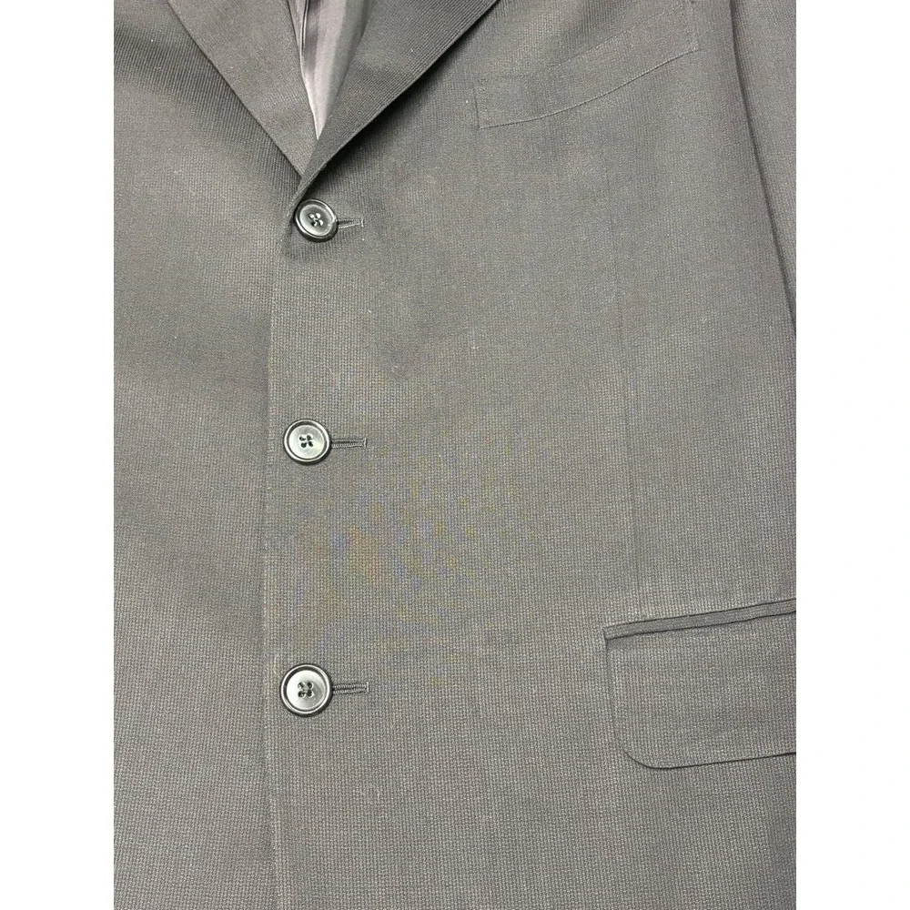 Ermenegildo Zegna Men's Super 100s‎ Fine Worsted Wool Blazer Made Italy Black 42